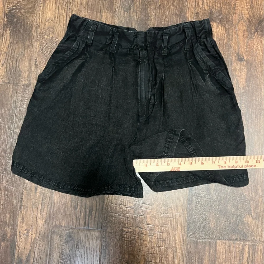 NWT Free People Calla Linen Blend Shorts Size Women’s 6 Color Black